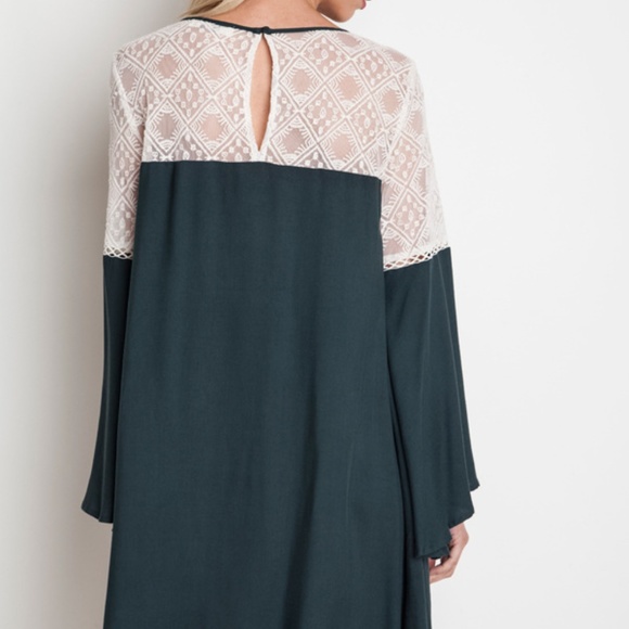 Hunter Dress Forest Green Umgee Lace DAKOTA VIOLA - Picture 3 of 3